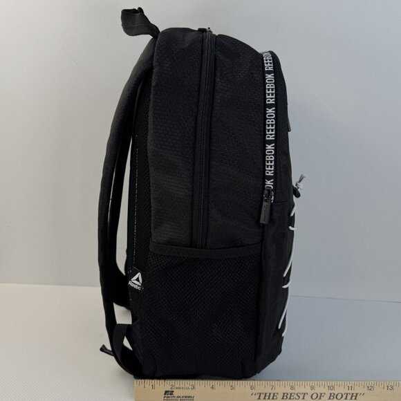 Reebok Black Lillian Backpack With Laptop Compartment Bungee Shoulder Straps - Picture 14 of 16
